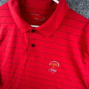 RLX Ralph Lauren OCEAN COURSE KIAWAH Red Striped Short Sleeve Polo Shirt 2XL
